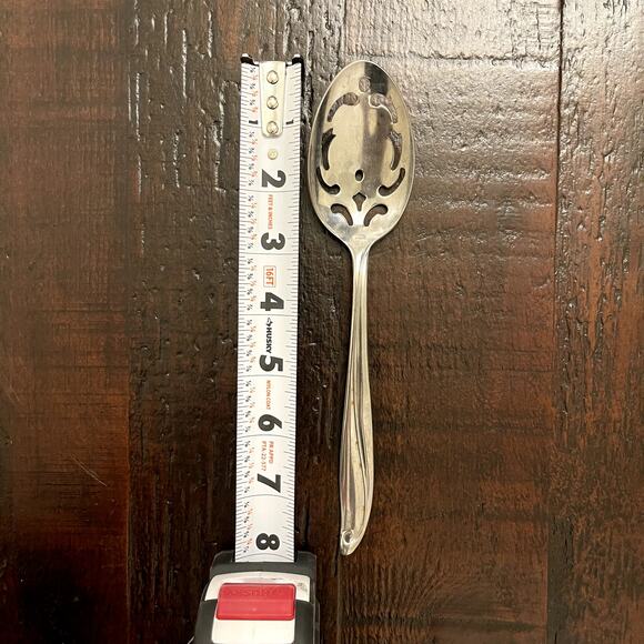 AMC Pierced Tablespoon Stainless Steel Fan Tip Satin Handle Japan Flatware - Picture 8 of 8